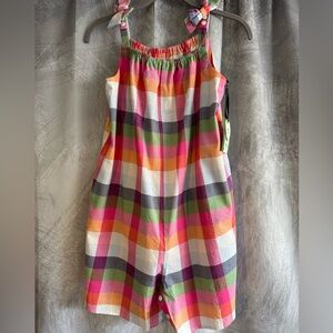 NWT Kate Spade X Target Girls Adaptive Plaid Jumpsuit- XL
